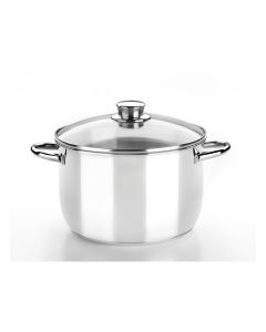 Olla Monix con tapa de cristal 24cm 6,35L acero inoxidable - M453124