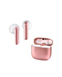 Auriculares inalámbricos Vivanco 62587 Metal Pair Rosa Gold