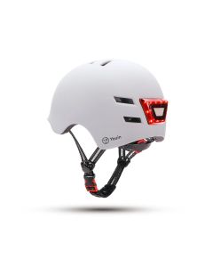 Casco Youin con Led Frontral y Trasero Talla M Blanco